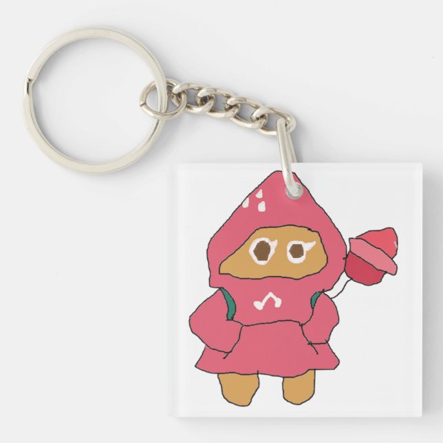 Llavero Ms Paint cookie run galleta de fresa (Frente)