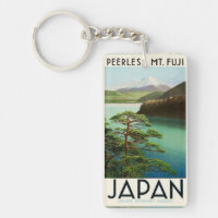 Mt Fuji Japón Afiche de Viaje Arte de época