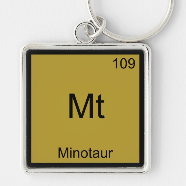 Llavero Mt - Minotaur Divertido Símbolo De Elemento Químic (Frente)