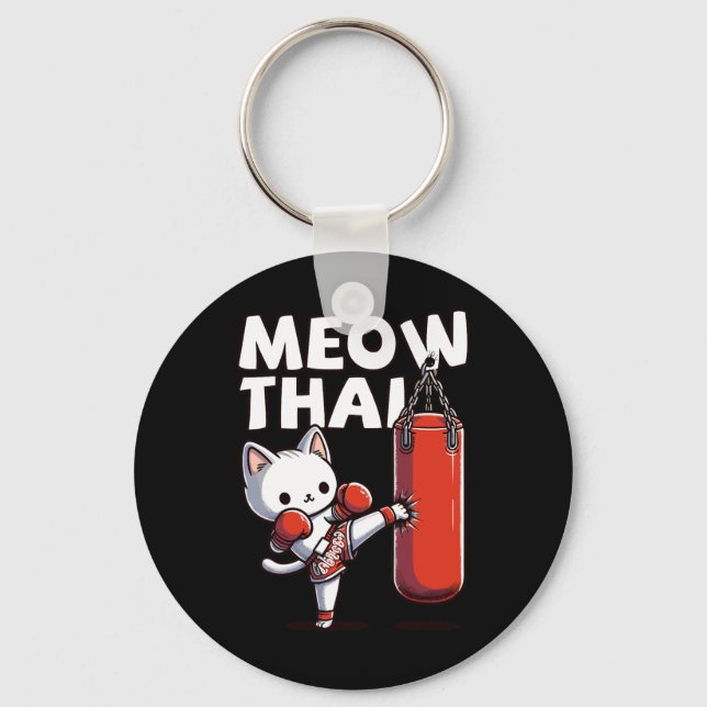 Llavero Muay Thai Cat Meow Thai (Anverso)