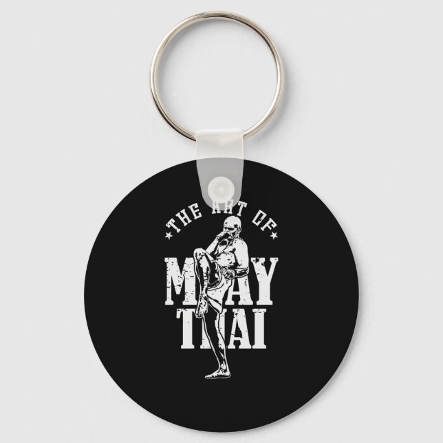 Llavero Muay Thai "El arte de los tailandeses muay" (Anverso)