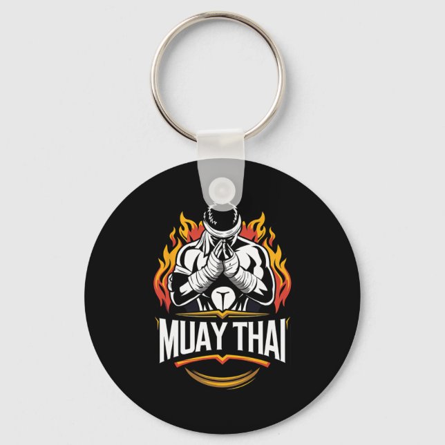 Llavero Muay Thai Mma Thai Boxing Combatiente Tailandés (Anverso)