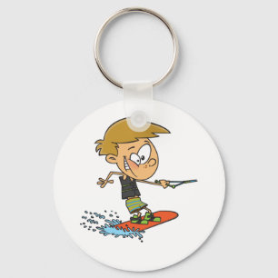 Llavero Muchacho En El Wakeboard