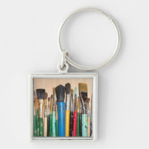 Llavero Muchas pinceles de pintura artística