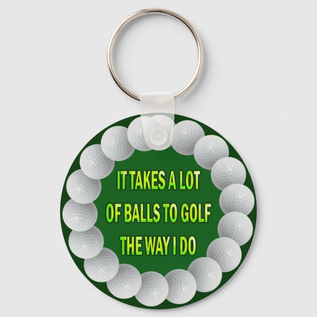 LLAVERO MUCHO HUMOR DE GOLF DE BALLS (Anverso)