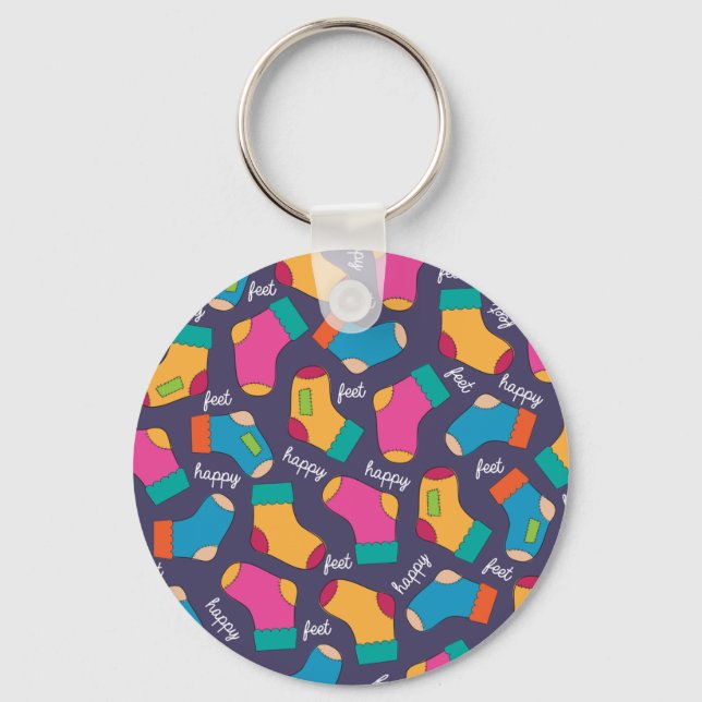 Llavero Muchos Socks Happy Feet Keychain (Anverso)