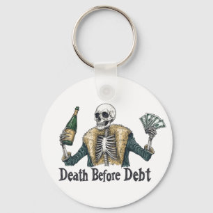 Llavero Muerte antes de la deuda - Ilustracion de cráneo v