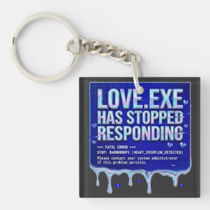 Llavero Muerte de pantalla azul de amor Exe Y2K Tech diver