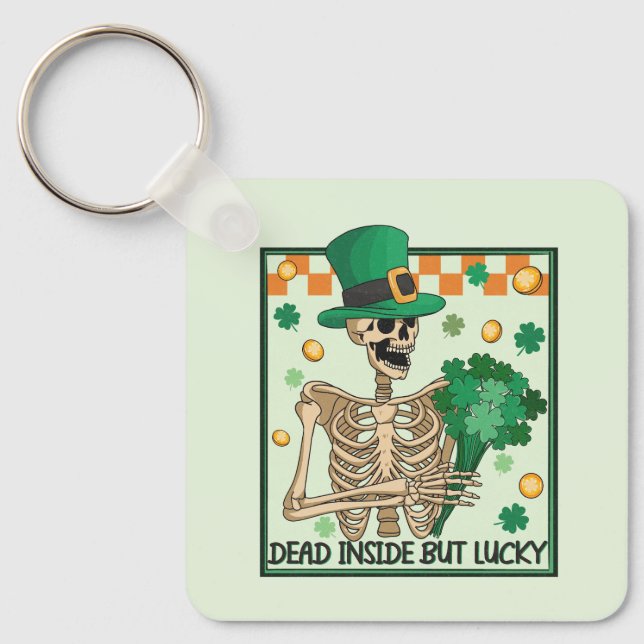 Llavero Muertos adentro pero afortunados St Patricks (Anverso)