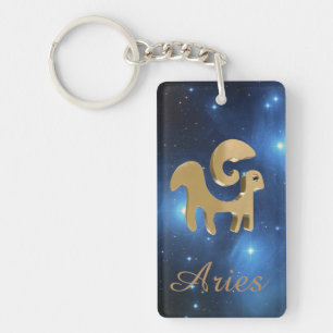 Llavero Muestra de oro del aries