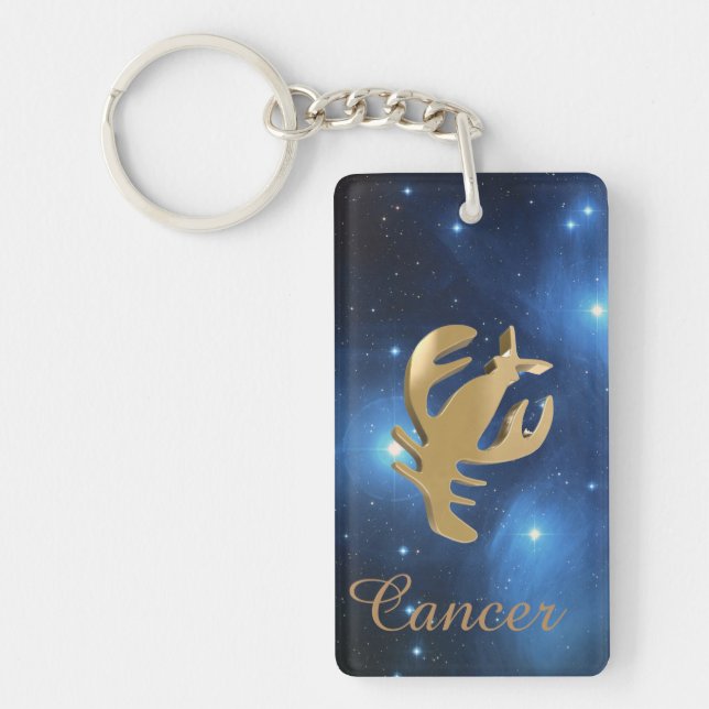 Llavero Muestra de oro del cáncer (Frente)