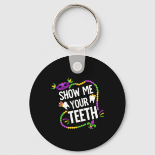 Llavero Muéstrame tus dientes dental divertido Mardi Gras