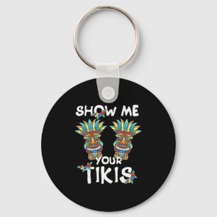Llavero Muéstrame tus senos Tikis divertido hawaiano Aloha