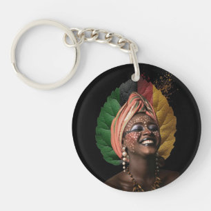Llavero Mujer africana artística