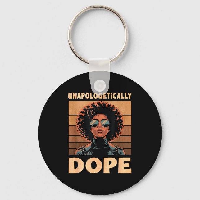 Llavero Mujer Afro sin disculpas Vintage 70s  (Anverso)