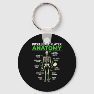 Llavero Mujer anatomía jugador de pickleball divertido din