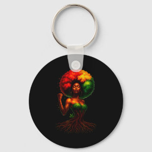 Llavero Mujer árbol afro reina negra orgullo raíces melani