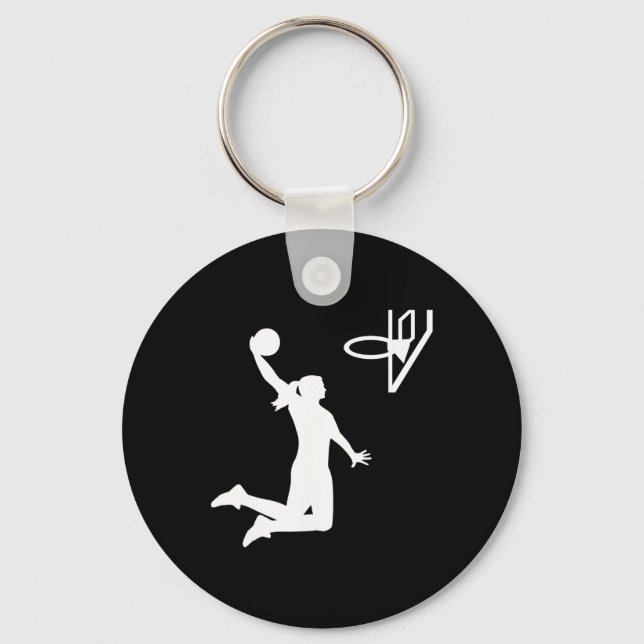 Llavero Mujer Chica de baloncesto (Anverso)