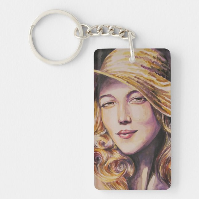 Llavero Mujer con el gorra (Frente)