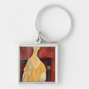 Llavero Mujer con una fan 1919