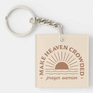 Llavero Mujer cristiana chica cita estética boho beige