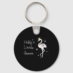 Llavero Mujer Daddys Pequeña Reina Cute Flamingo