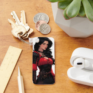 Llavero Mujer de anime hermosa fantasía