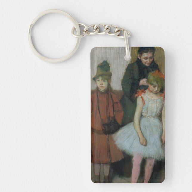Llavero Mujer de Edgar Degas el | con dos niñas (Frente)