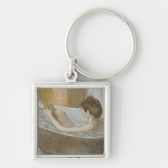 Llavero Mujer de Edgar Degas el | en su baño, limpiando su (Frente)