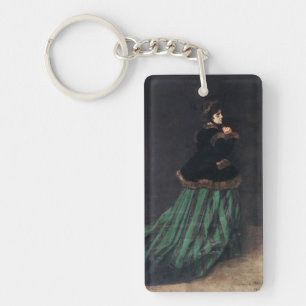 Llavero Mujer de Monet con vestido verde