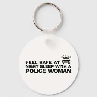 Llavero Mujer divertida de la policía