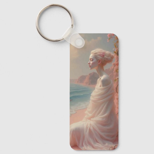 Llavero Mujer etérea en una playa de ensueño (Anverso)
