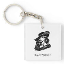 Mujer Glamurosa con Ilustración de Moda de Gato