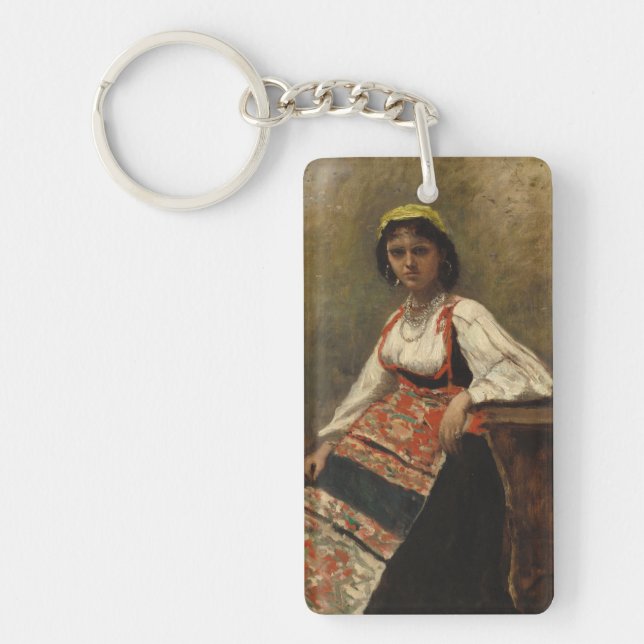 Llavero Mujer italiana (La Morieri) por Corot (Frente)
