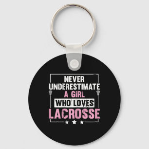 Llavero Mujer Joven Que Ama Jugar Palo De Lacrosse Lax