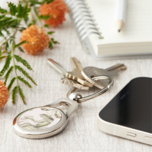 Llavero Mujer leyendo la placa de moda Regency