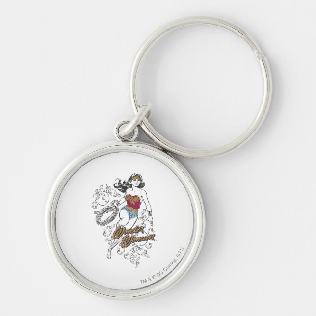 Llavero Mujer Maravilla Florece (Frente)