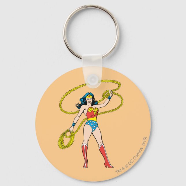 Llavero Mujer Maravilla parada con Lasso (Anverso)