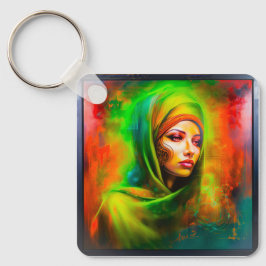 Llavero Mujer mística en colores neones