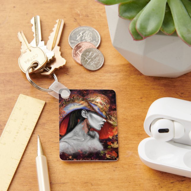 Llavero Mujer moderna de Autumn Lady Keychain (Escritorio )