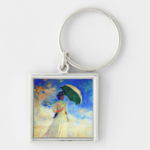Llavero Mujer Monet con una sombrilla a la derecha