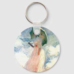 Llavero Mujer Monet con una sombrilla a la izquierda