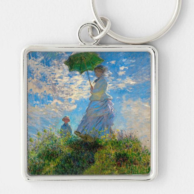 Llavero Mujer Monet Paraguas Impresionismo (Frente)