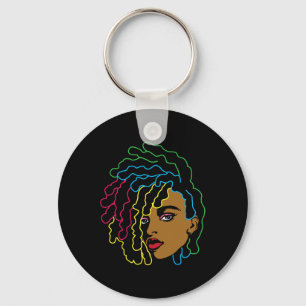 Llavero Mujer negra africana afro pelo Guay historia negra