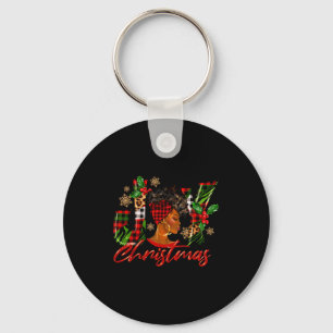 Llavero Mujer negra alegre afroamericana divertida Navidad
