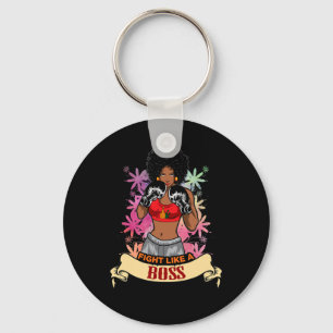Llavero Mujer Negra Empoderada Boxeo Magia Kickboxing Chic