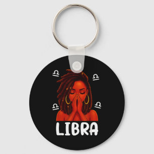 Llavero Mujer Negra Libra Locd Reza Cristiana Zodiac Cumpl