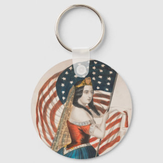 Llavero Mujer patriota americana | Bandera americana | 250