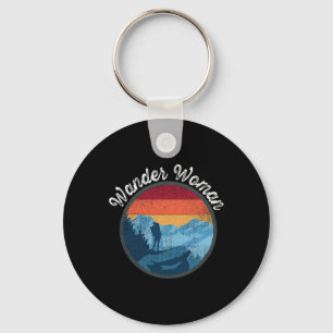 Llavero Mujer Vagabunda Atardecer Retro - Escalada Senderi