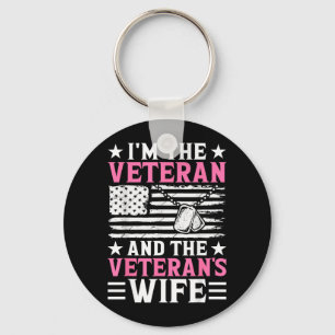 Llavero Mujer veterana y esposa de veterano madre veterana